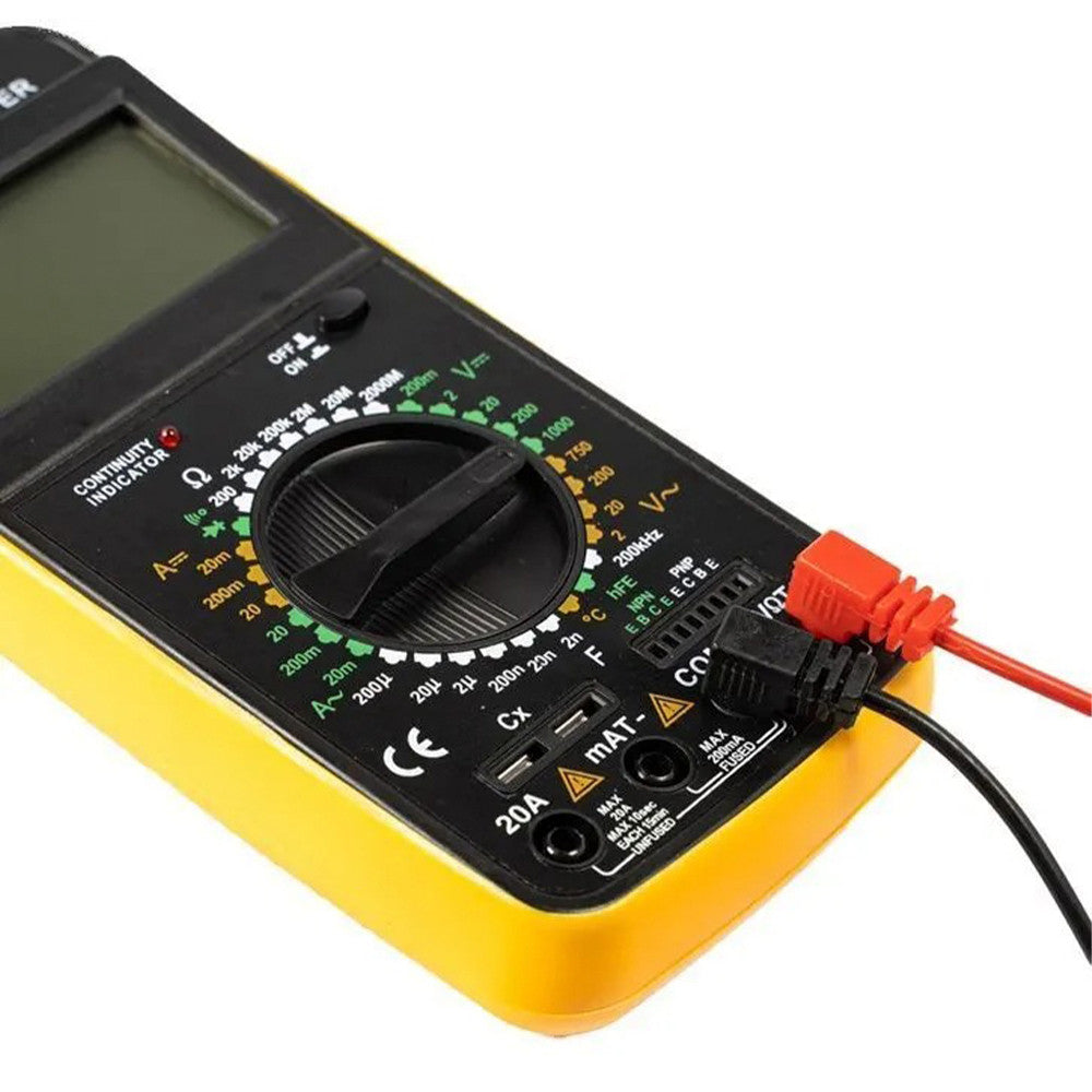 Цифровий мультиметр тестер DT-9208А, Чорний / Універсальний тестер напруги