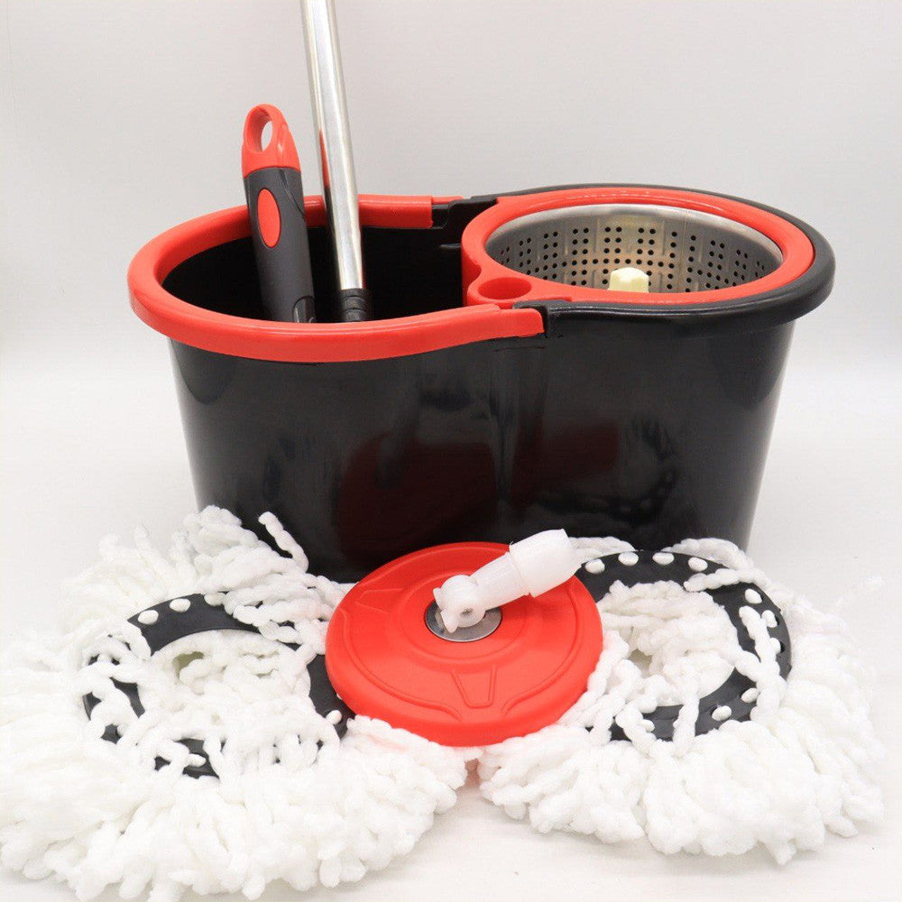 Швабра ледарка з відром і з автоматичним віджимом 8л, Spin Mop 360, Чорний / Набір для прибирання швабра та відро