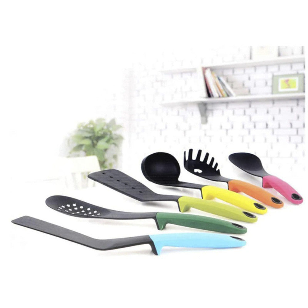 Набір кухонного приладдя Kitchen Cutlery Sets на підставці 6 предметів, Різнокольоровий / Кухонне начиння
