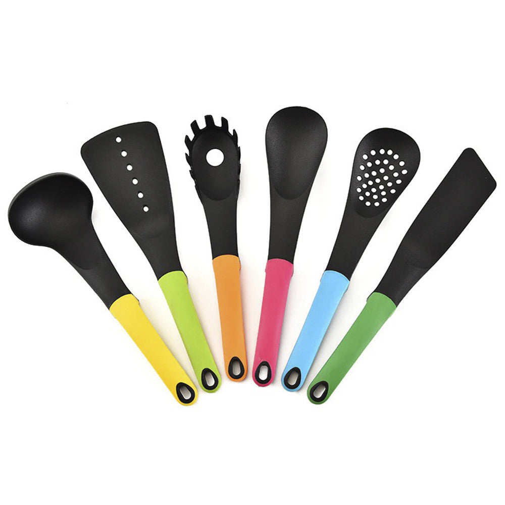 Набір кухонного приладдя Kitchen Cutlery Sets на підставці 6 предметів, Різнокольоровий / Кухонне начиння