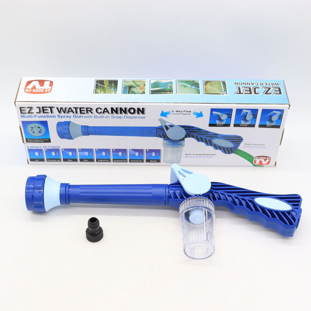 Розпилювач води, 8 режимів поливу, Ez Jet Water Cannon, Синій / Насадка на шланг водомет / Водяна гармата