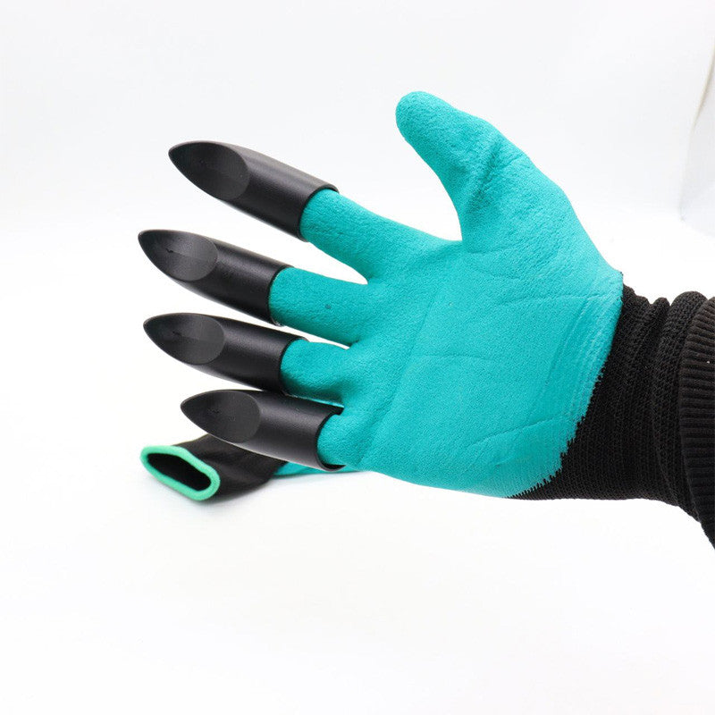 Рукавички кігті для саду та городу GARDEN GLOVE, Зелений / Садові рукавички / Рукавички з кігтями