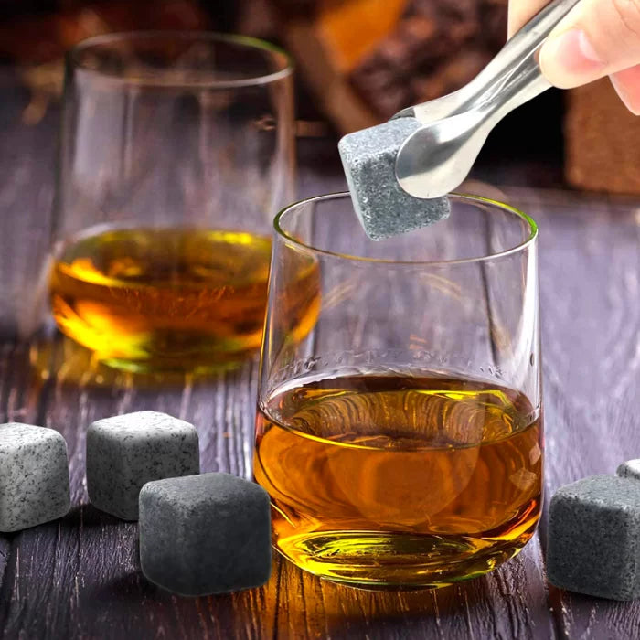 Камені для охолодження віскі Whiskey Stone, 9шт, Сірий / Кубики для охолодження напоїв / Набір каменів для охолодження