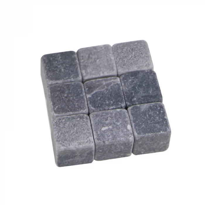 Камені для охолодження віскі Whiskey Stone, 9шт, Сірий / Кубики для охолодження напоїв / Набір каменів для охолодження