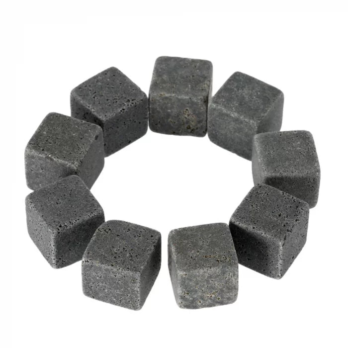 Камені для охолодження віскі Whiskey Stone, 9шт, Сірий / Кубики для охолодження напоїв / Набір каменів для охолодження