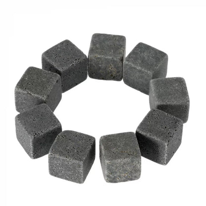 Камені для охолодження віскі Whiskey Stone, 9шт, Сірий / Кубики для охолодження напоїв / Набір каменів для охолодження