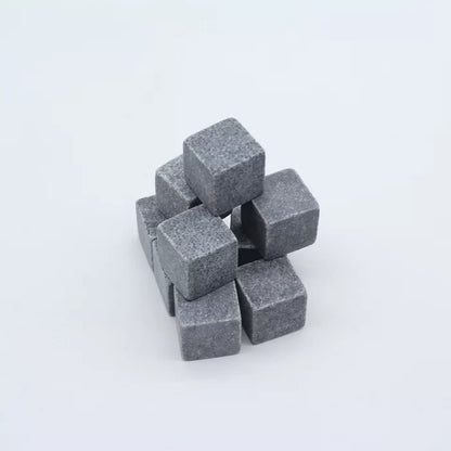 Камені для охолодження віскі Whiskey Stone, 9шт, Сірий / Кубики для охолодження напоїв / Набір каменів для охолодження