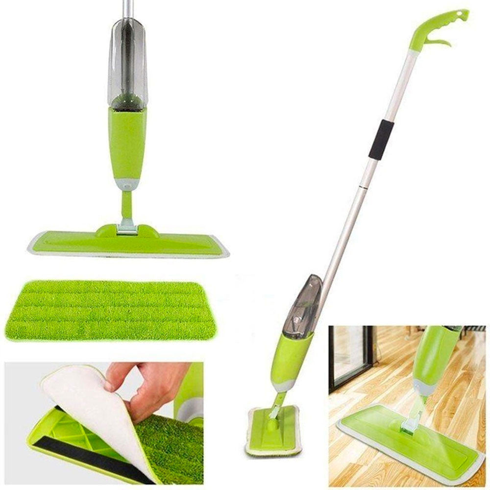 Швабра з розпилювачем для миття підлоги Water Spray Mop, Зелена / Швабра для прибирання