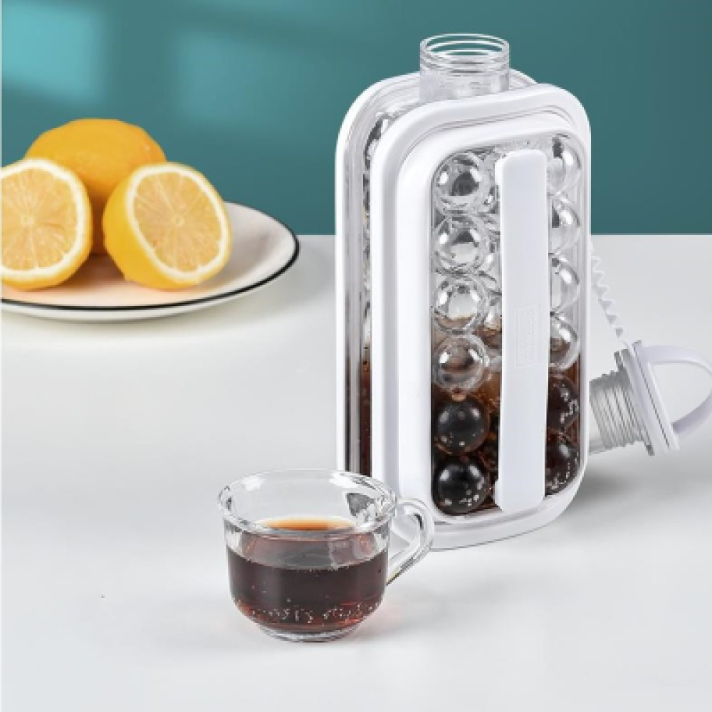 Силіконова форма для льоду з кришкою на 17 кульок ICE CUBE TRAY, / Формочки для льоду / Пляшка для льоду