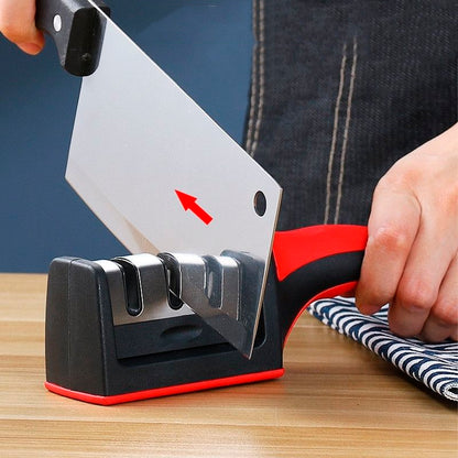 Точилка для ножів Sharpener RS-168 NJ-523, Чорний / Кухонна механічна точилка / Ножеточка