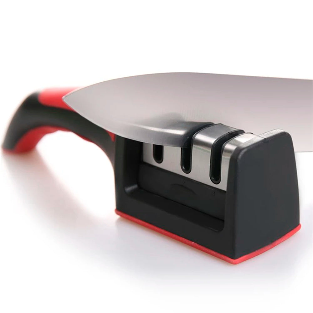 Точилка для ножів Sharpener RS-168 NJ-523, Чорний / Кухонна механічна точилка / Ножеточка