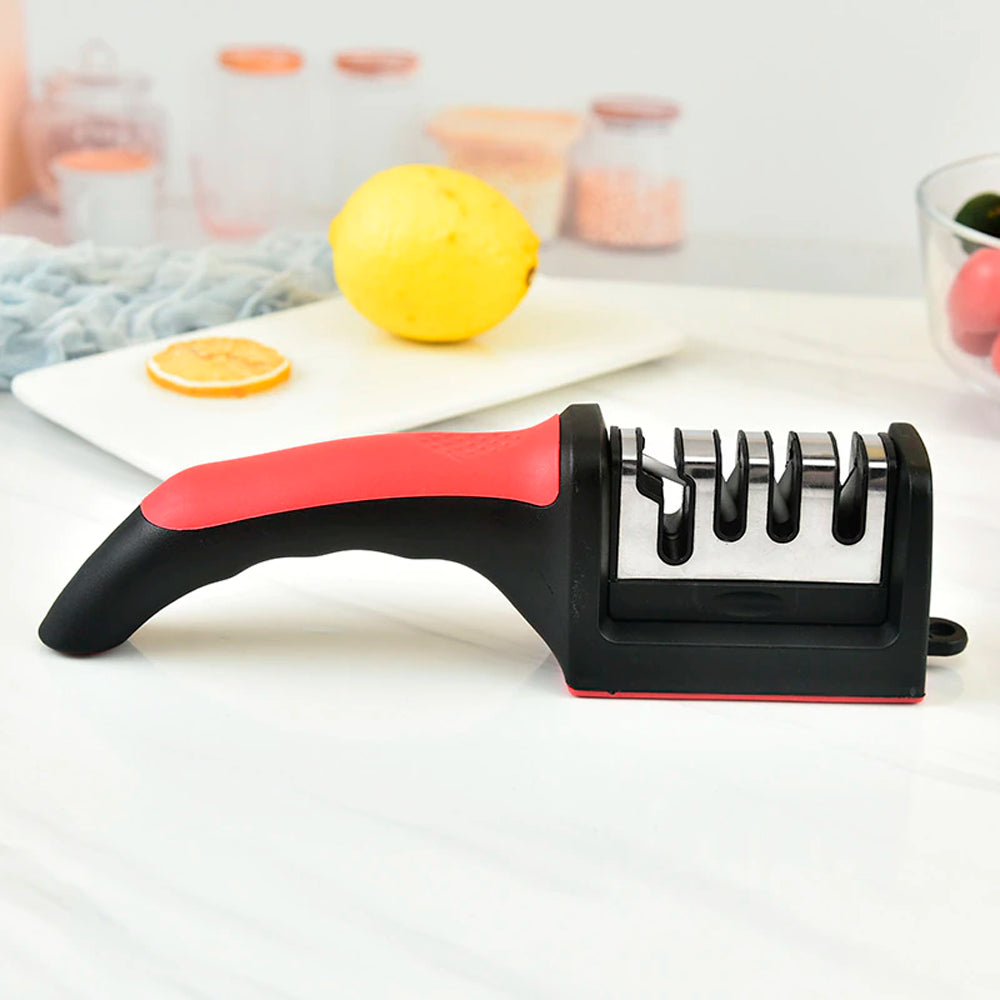 Точилка для ножів Sharpener RS-168 NJ-523, Чорний / Кухонна механічна точилка / Ножеточка