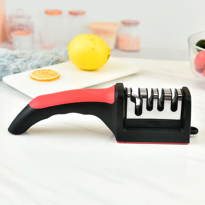 Точилка для ножів Sharpener RS-168 NJ-523, Чорний / Кухонна механічна точилка / Ножеточка