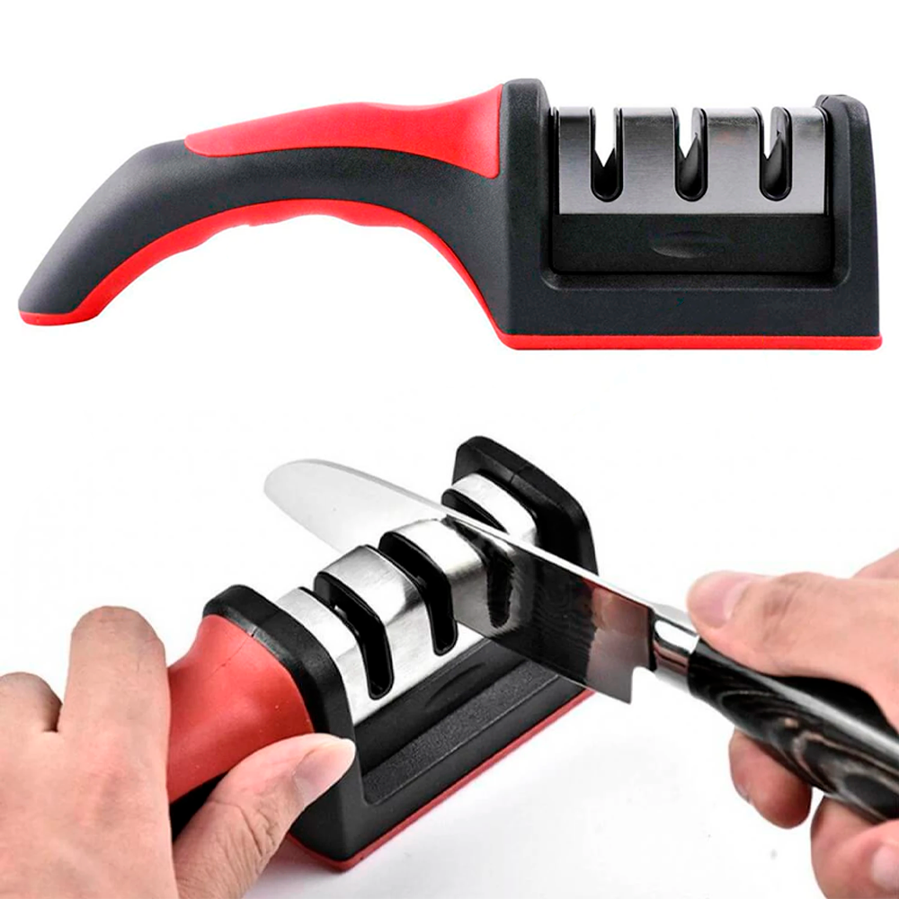 Точилка для ножів Sharpener RS-168 NJ-523, Чорний / Кухонна механічна точилка / Ножеточка