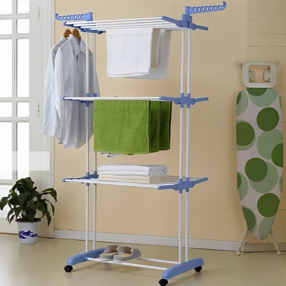 Підлогова сушка для одягу Garment, 20кг, 172см, на 3 яруси, TW 118, Білий / Кімнатна сушарка для білизни