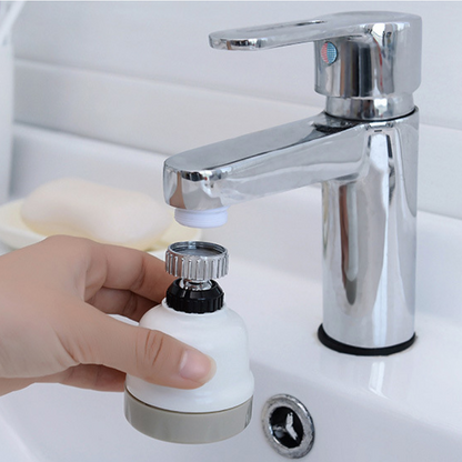 Насадка-аератор на кран, поворотна на 360°, з 3 режимами, Water Saver, Білий / Насадка водозберігаюча для змішувача