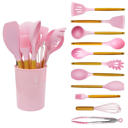 Набір кухонного приладдя 12шт Kitchen Set, / Кухонний набір силіконовий з підставкою