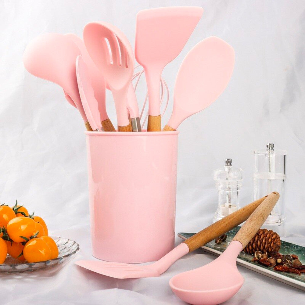 Набір кухонного приладдя 12шт Kitchen Set, / Кухонний набір силіконовий з підставкою