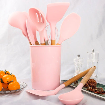 Набір кухонного приладдя 12шт Kitchen Set, / Кухонний набір силіконовий з підставкою
