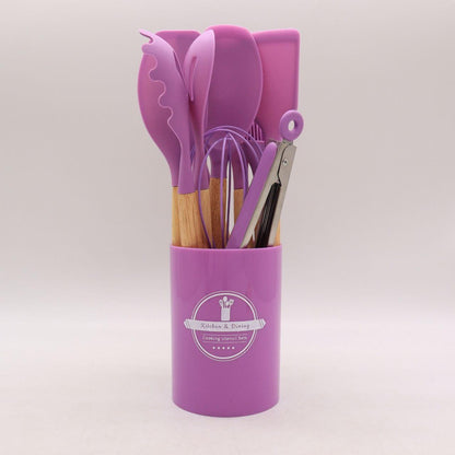 Набір кухонного приладдя 12шт Kitchen Set, / Кухонний набір силіконовий з підставкою