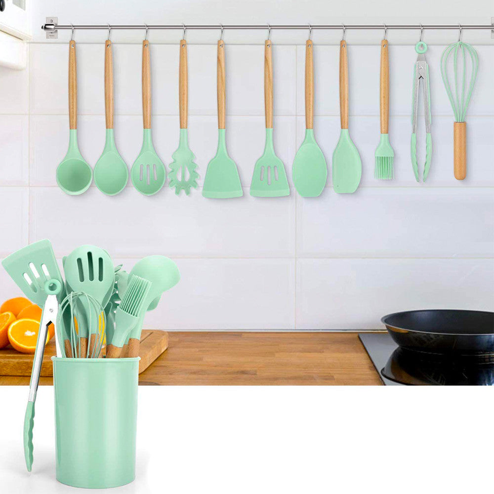 Набір кухонного приладдя 12шт Kitchen Set, / Кухонний набір силіконовий з підставкою