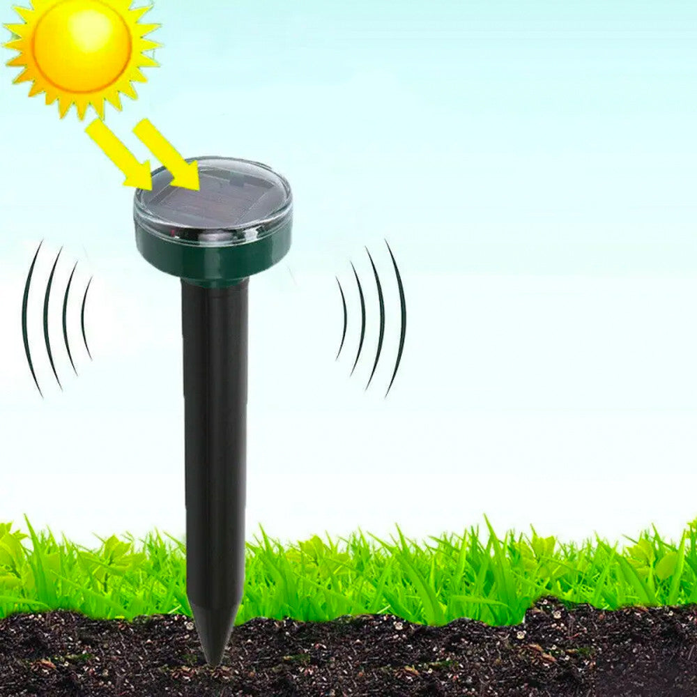 Комплект 2 шт, Ультразвуковий відлякувач кротів, гризунів Garden Pro / Відлякувач на сонячній батареї