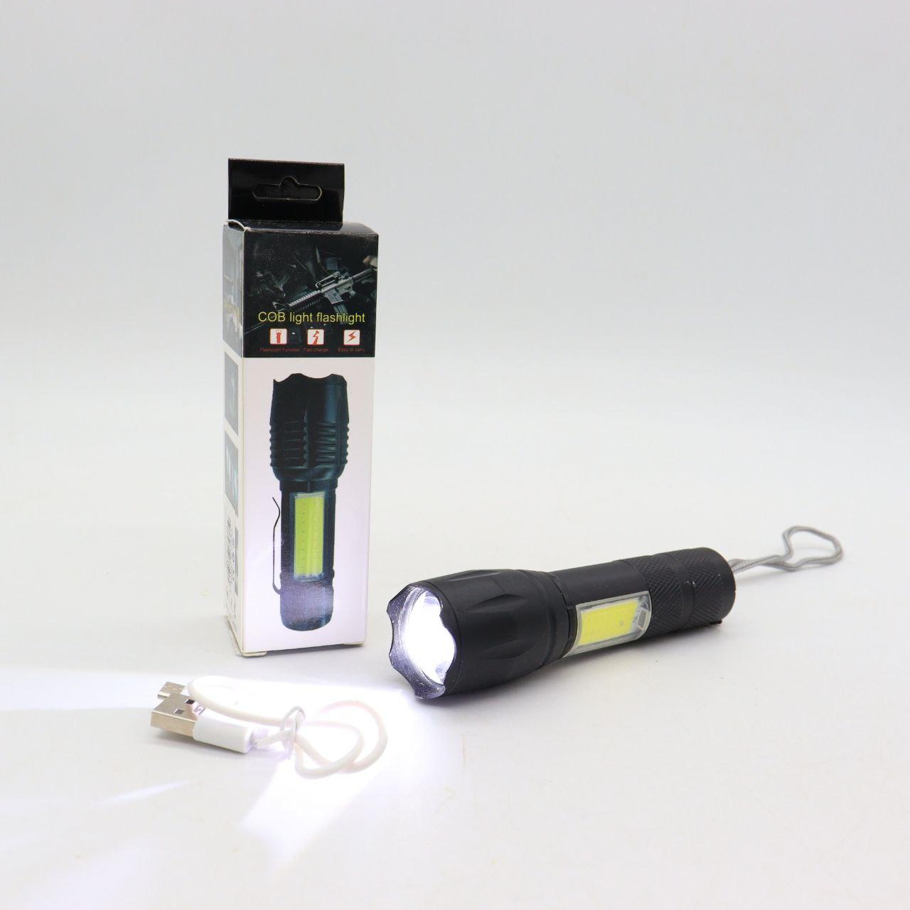 Потужний ручний ліхтарик з USB-зарядкою та ZOOM, BL-29-T6, Чорний / Тактичний LED ліхтар на акумуляторі