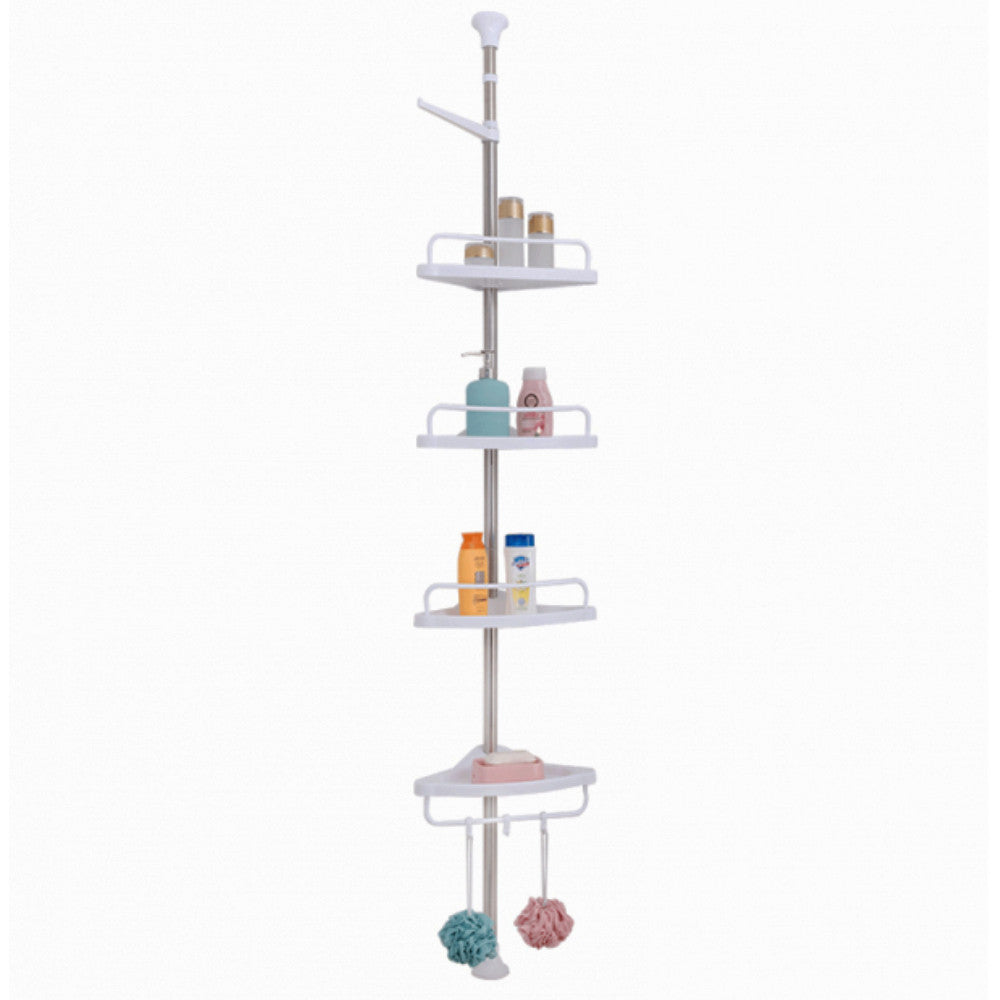 Кутова полиця для ванної 320х33см, Multi Corner Shelf GY-188 White, Білий / Розсувна полиця для ванної кімнати
