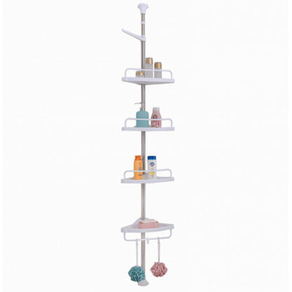 Кутова полиця для ванної 320х33см, Multi Corner Shelf GY-188 White, Білий / Розсувна полиця для ванної кімнати