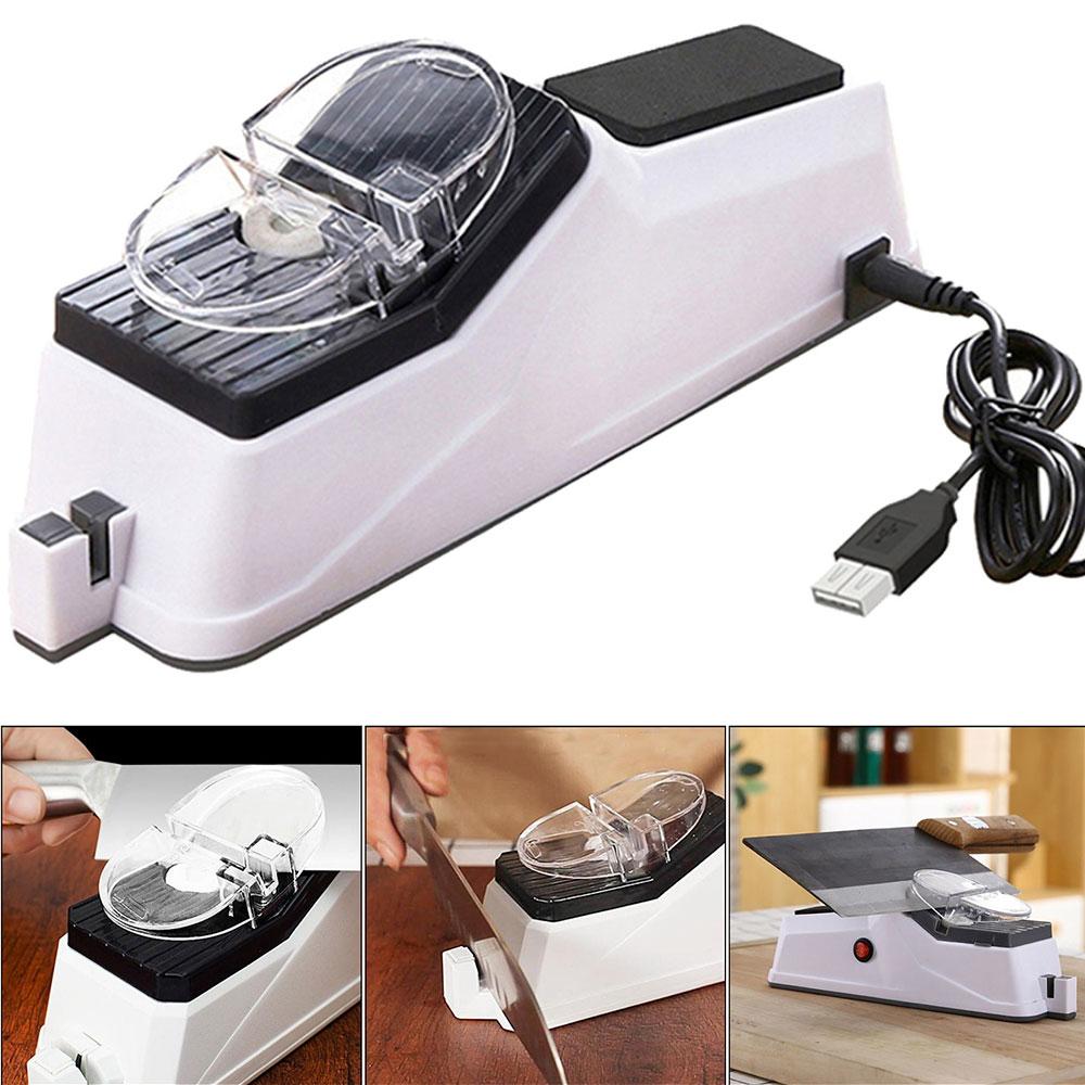 Електрична точила для ножів Electric Knife Sharpener від USB, Білий / Професійна електроточила / Ножеточка