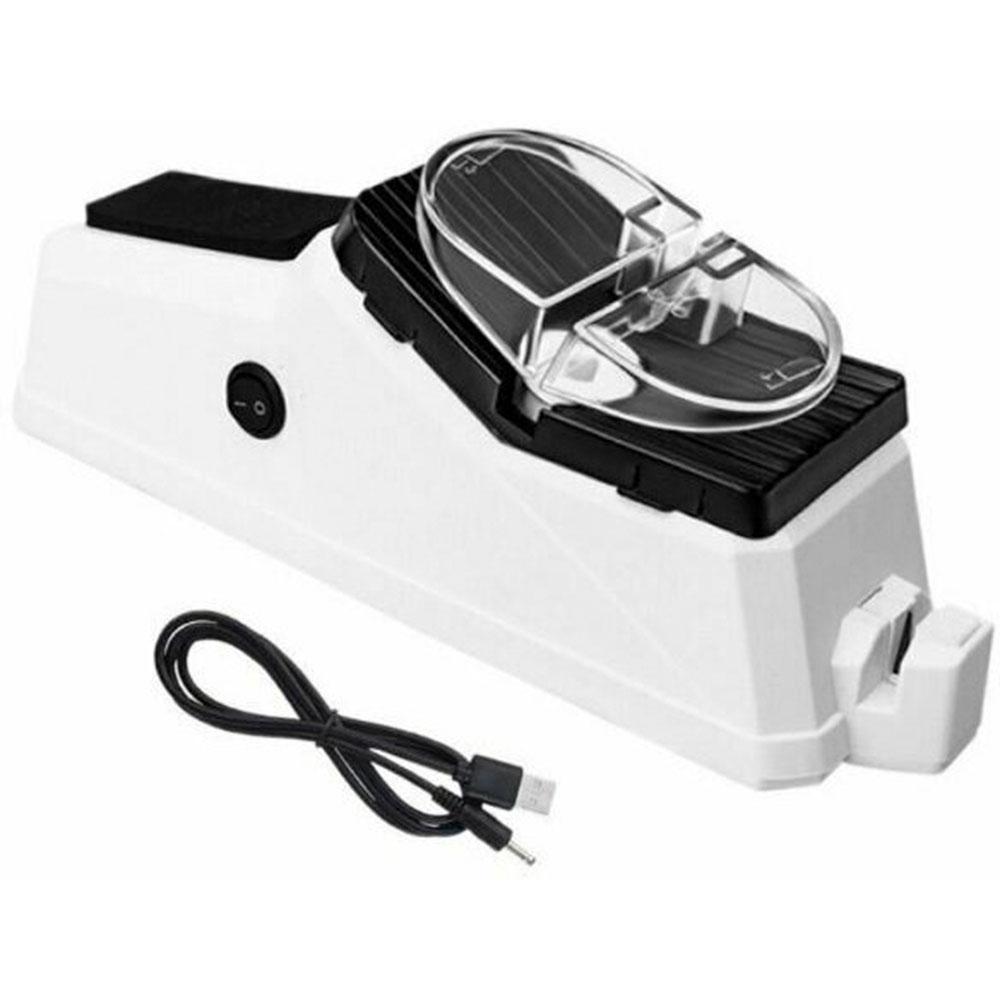 Електрична точила для ножів Electric Knife Sharpener від USB, Білий / Професійна електроточила / Ножеточка