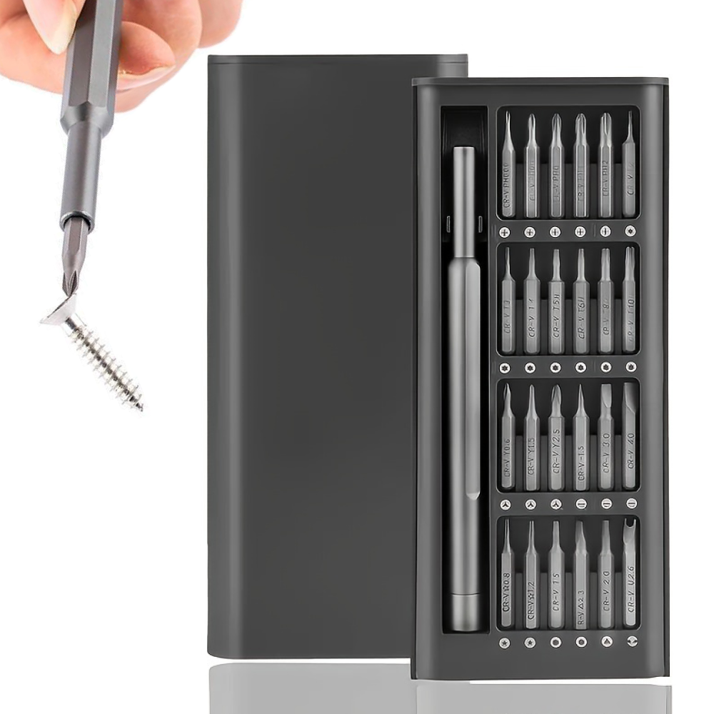 Набір магнітних викруток 24в1, Torx Hex Precision DIY, Чорний / Магнітні біти для точних робіт