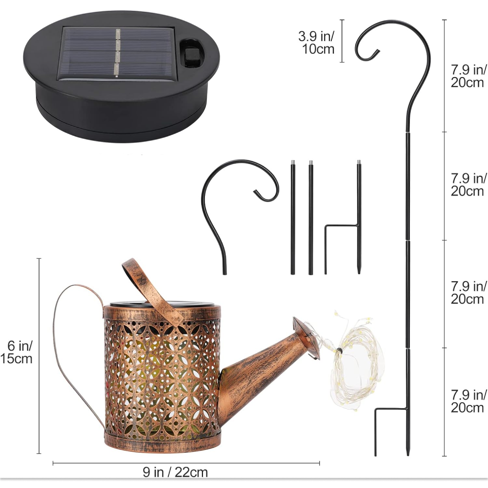 2шт Садовий ліхтар на сонячній батареї, 80 см Fairy lamp / Світильник садовий / Вуличний ліхтар