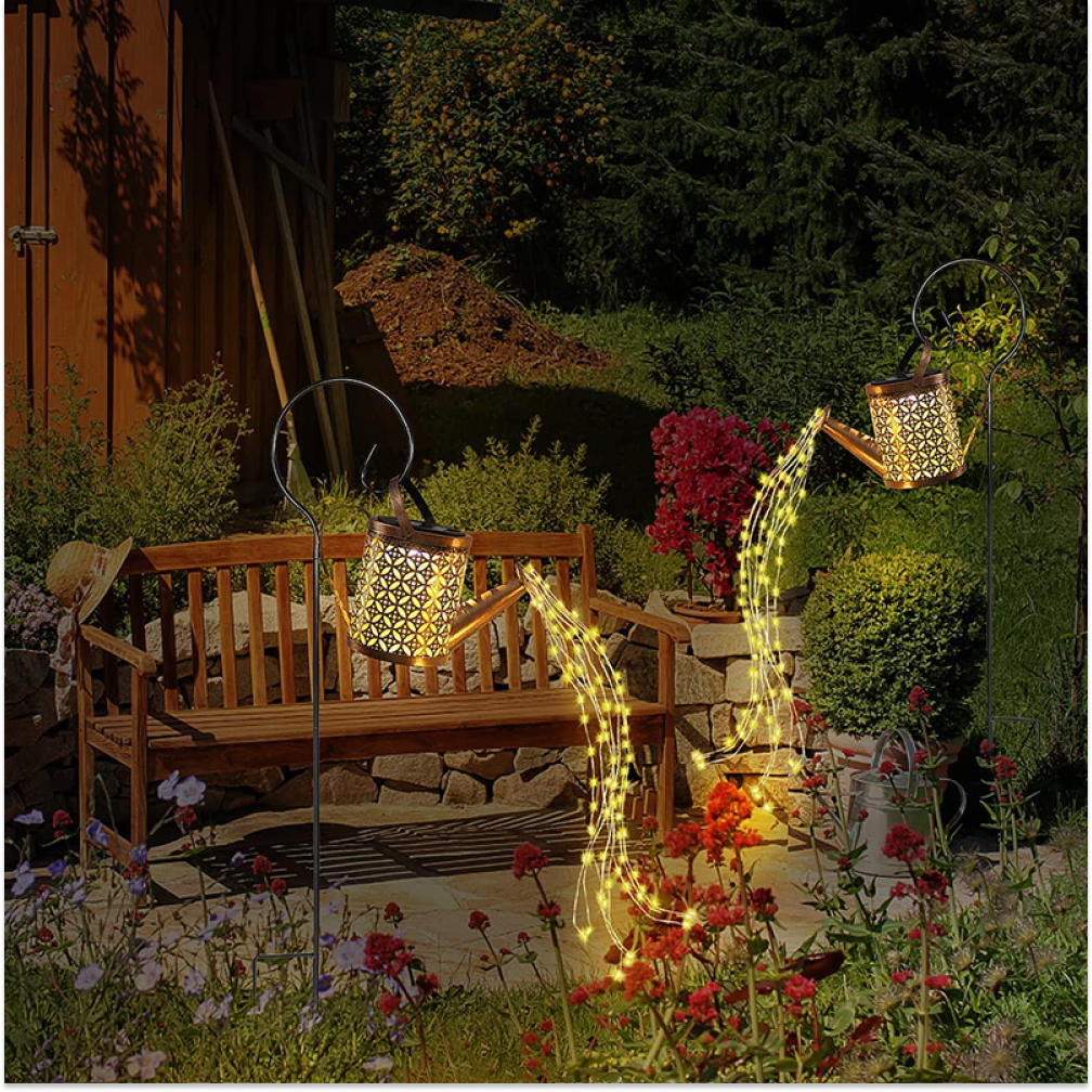 2шт Садовий ліхтар на сонячній батареї, 80 см Fairy lamp / Світильник садовий / Вуличний ліхтар
