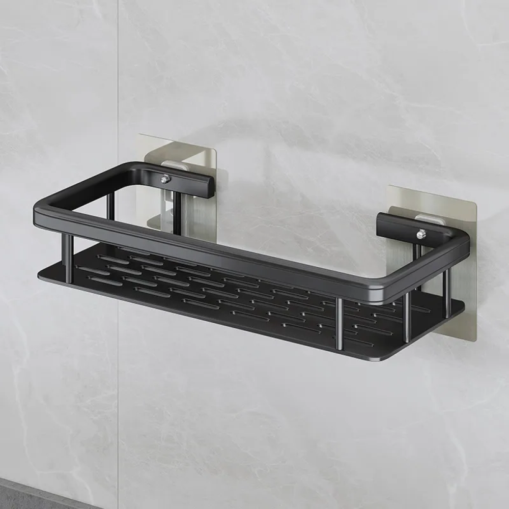 2 шт Металева полиця для ванної, (30*13*4,5см) Bathroom shelf, Чорна / Поличка у ванну кімнату
