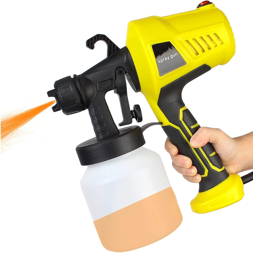 Фарборозпилювач 800мл, 500W, 3 режими розпилення, Electric Paint Sprayer, Жовтий / Краскопульт електричний