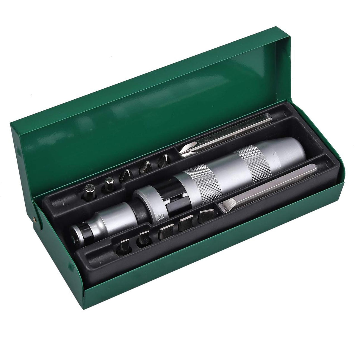 Набір ударних викруток 13в1 Impact Screwdriver Set та кейс, Зелений / Викрутка ударно-поворотна / Набір інструментів