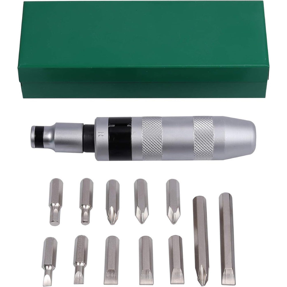 Набір ударних викруток 13в1 Impact Screwdriver Set та кейс, Зелений / Викрутка ударно-поворотна / Набір інструментів