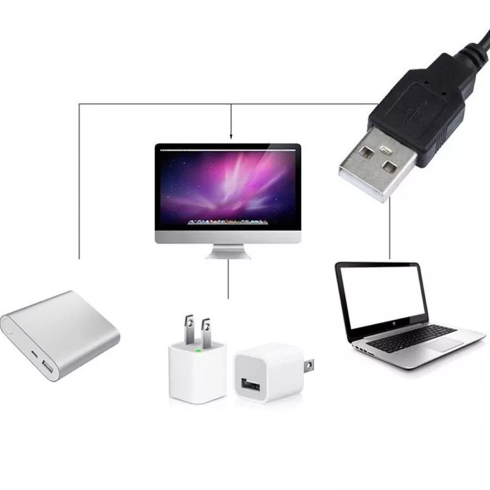 Комплект 2 шт Світлодіодна стрічка 5 м, від USB та пульт TV LED Strip CB-5050 / Лед підсвітка / RGB стрічка від повербанку