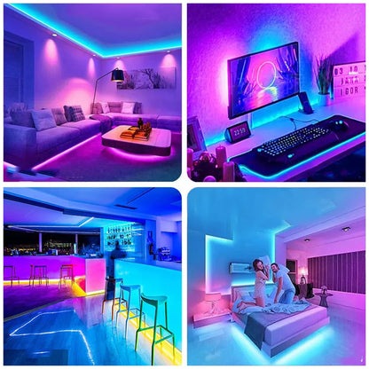 Комплект 2 шт Світлодіодна стрічка 5 м, від USB та пульт TV LED Strip CB-5050 / Лед підсвітка / RGB стрічка від повербанку