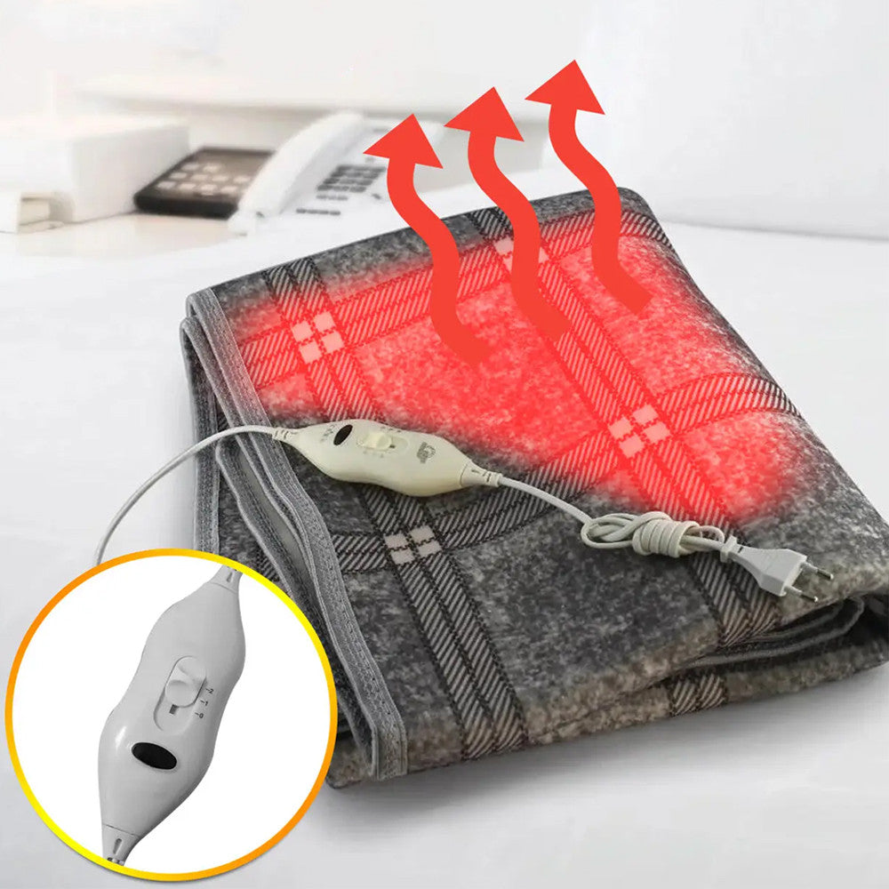 Електропростирадло з підігрівом 150х120см Electric blanket, Сіра / Електроковдра з терморегулятором