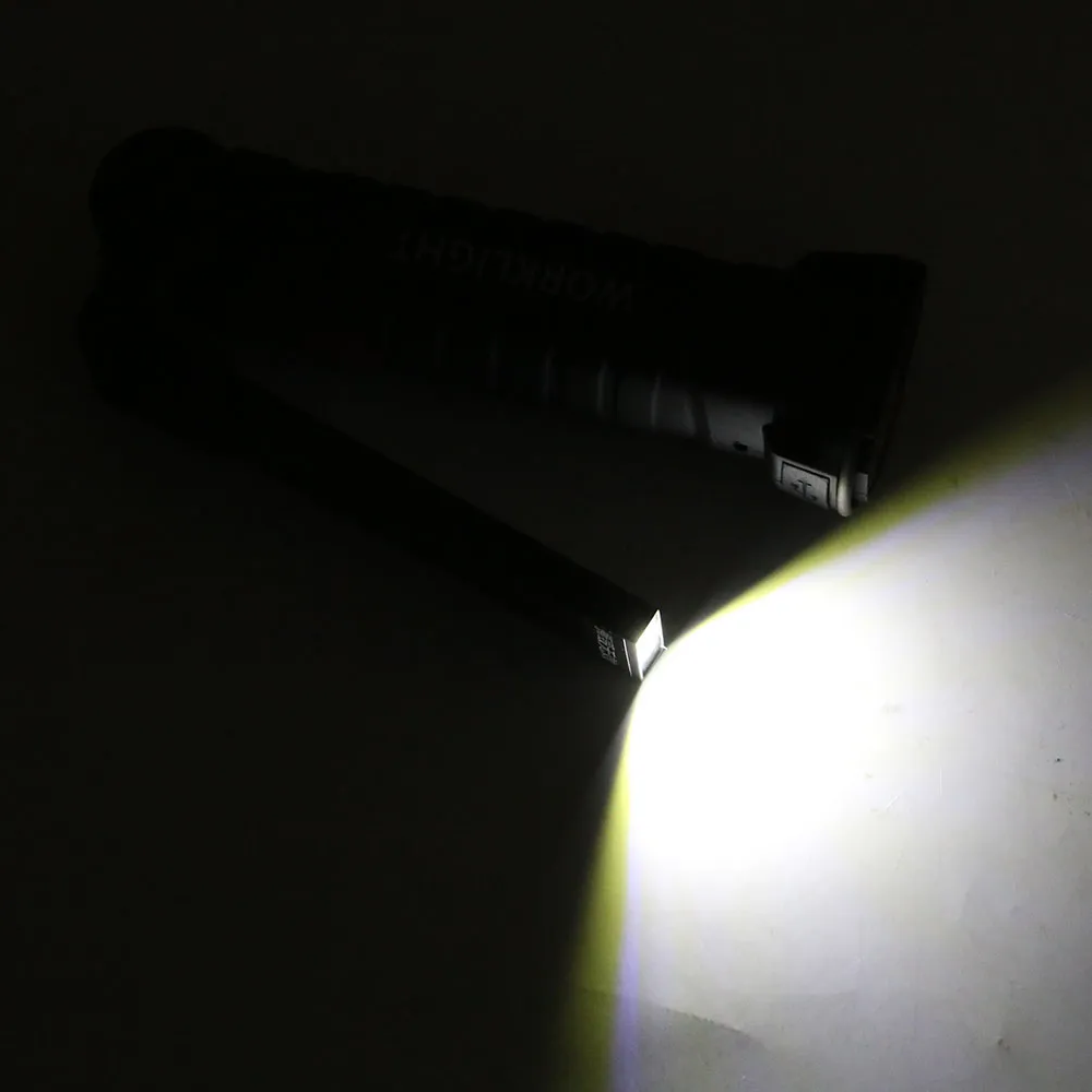Акумуляторний ліхтарик на магніті, від USB WORKLIGHT-W51-SMD + COB, Чорний / Кемпінговий ліхтар / Підвісний ліхтарик для СТО