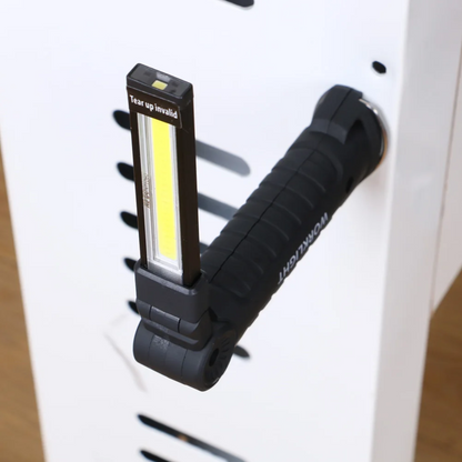 Акумуляторний ліхтарик на магніті, від USB WORKLIGHT-W51-SMD + COB, Чорний / Кемпінговий ліхтар / Підвісний ліхтарик для СТО