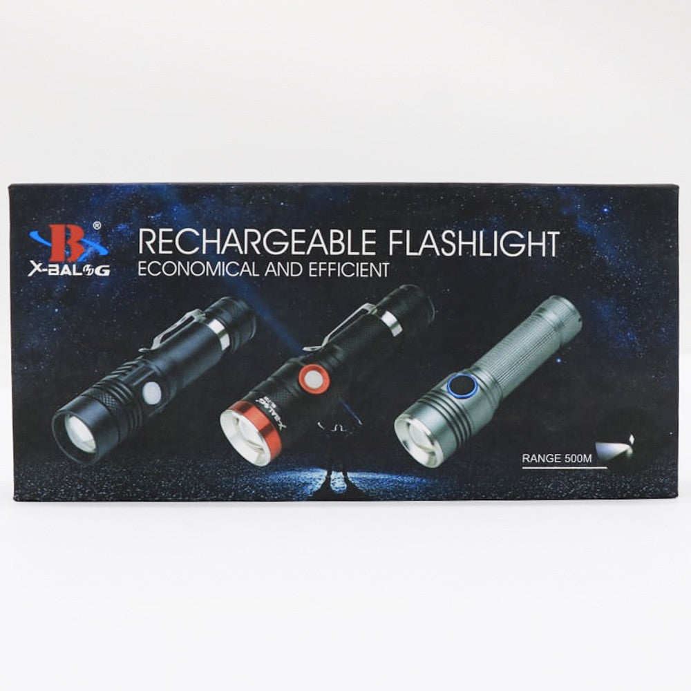 Ліхтар акумуляторний BL 736 T6 з USB та зумом, Чорний з червоним / Ручний світлодіодний ліхтарик / Ліхтар на акумуляторі