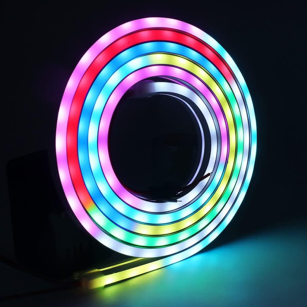 Неонова LED стрічка на 5 м, LED NEON multi with function, 12V-220V, Rgb / Світлодіодне RGB підсвічування силіконове