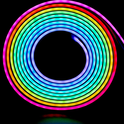 Неонова LED стрічка на 5 м, LED NEON multi with function, 12V-220V, Rgb / Світлодіодне RGB підсвічування силіконове