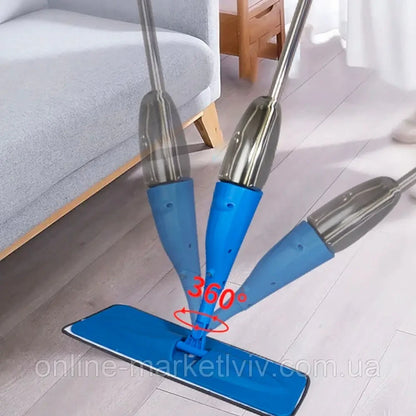 Швабра з розпилювачем для миття підлоги Water Spray Mop, Зелена / Швабра для прибирання