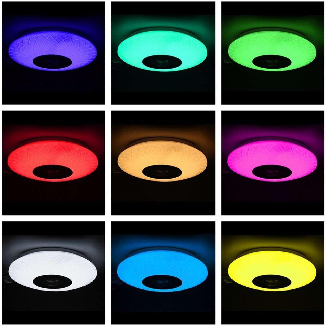 Стельовий RGB світильник 60W, 38см з Bluetooth та пультом / Люстра з регулюванням яскравості / Світлодіодна лампа