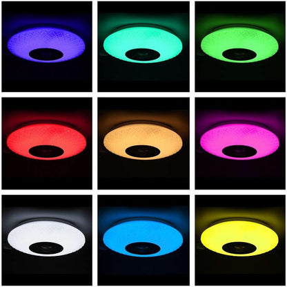 Стельовий RGB світильник 60W, 38см з Bluetooth та пультом / Люстра з регулюванням яскравості / Світлодіодна лампа