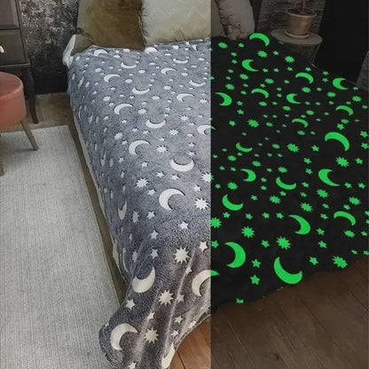 Плед, що світиться 150х100см, Magic Blanket, Сірий / Дитяче флісове покривало / Люменісцентний плед на ліжко